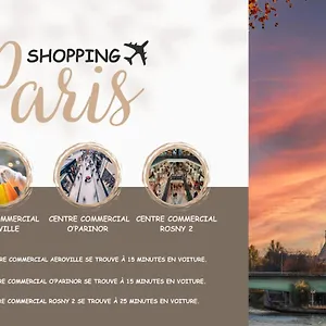 Appartement 1 Chambre Proche Gare Rer B Vert Galant - Parking Et Balcon Prive - Proche Aeroport Roissy Cdg - Parc Des Expositions - Paris - Stade De France - Asterix - Disneyland Paris, Villepinte (Seine-Saint-Denis)